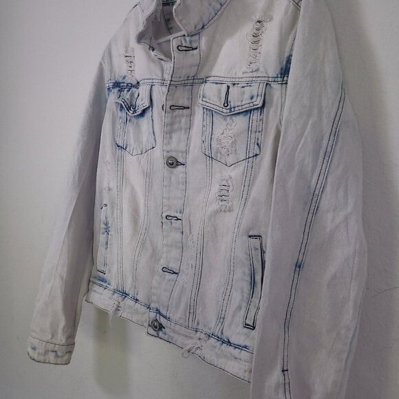 A MUST HAVE TRILLNATION Distressed Denim Jacket Adult Medium - Picture 5 of 14